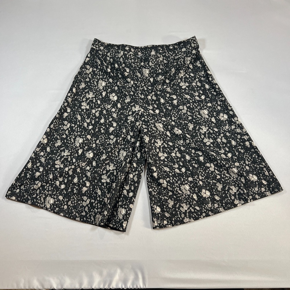 Isaac Mizrahi Live! Capri Pants Women 1XP Multicolor Splatter High Rise Wide Leg